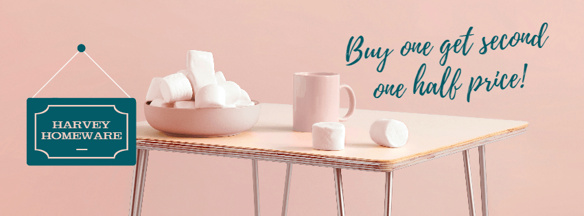 Pink Homeware Sale Banner Facebook Cover Template