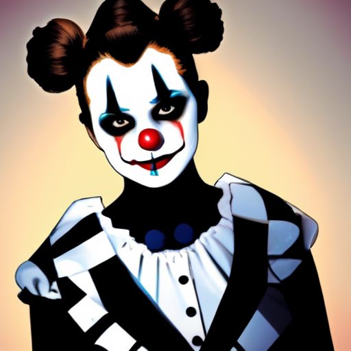 it's a black and white clown makeup