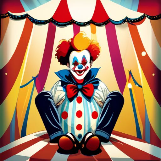 there is a circus clown