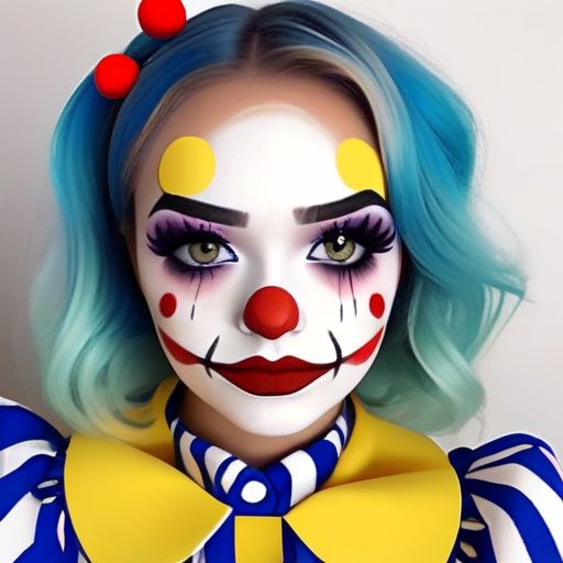 a clown in cute makeup