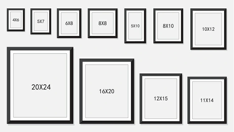 different standard photo sizes