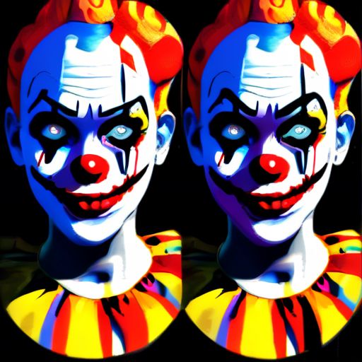 a man in killer clown makeup