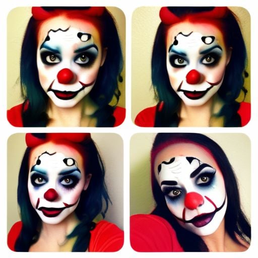 a scary clown makeup for halloween