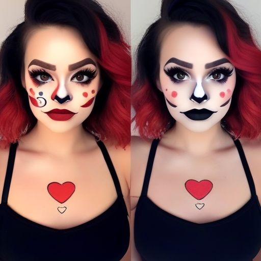 a woman in sexy clown makeup
